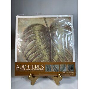 Vintage AddHeres Wall Decor Exotic Leaves Instant Decortive Adhesive Wall Art